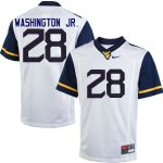 Men's West Virginia Mountaineers NCAA #28 Keith Washington Jr. White Authentic Nike Stitched College Football Jersey ZL15E81ZD